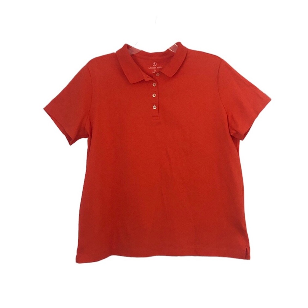 Lands End Women’s Short Sleeve Polo Coral Sz XL